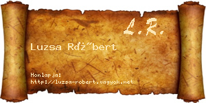 Luzsa Róbert névjegykártya
