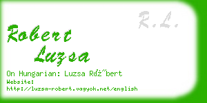 robert luzsa business card